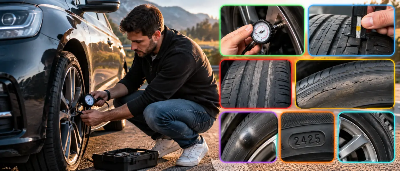 Cum verifici corect starea anvelopelor inainte de drum: 7 lucruri importante